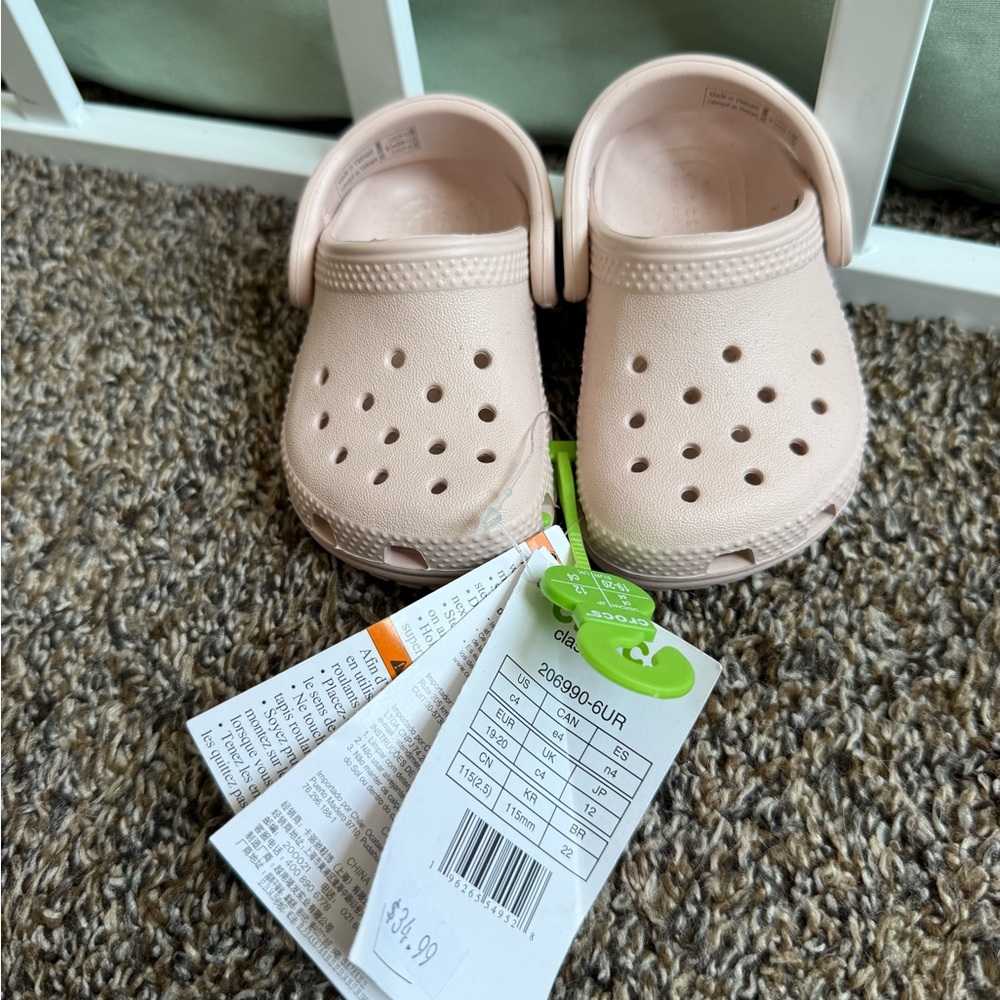 CROCS Kids Light Pink Clogs